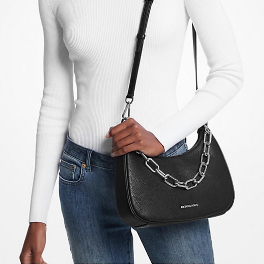 Michael Kors Cora Large Pebbled Leather Shoulder Bag